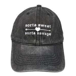 Sorta Sweet Sorta Savage Slideback Baseball Cap Black One Size Mu Shang Cap